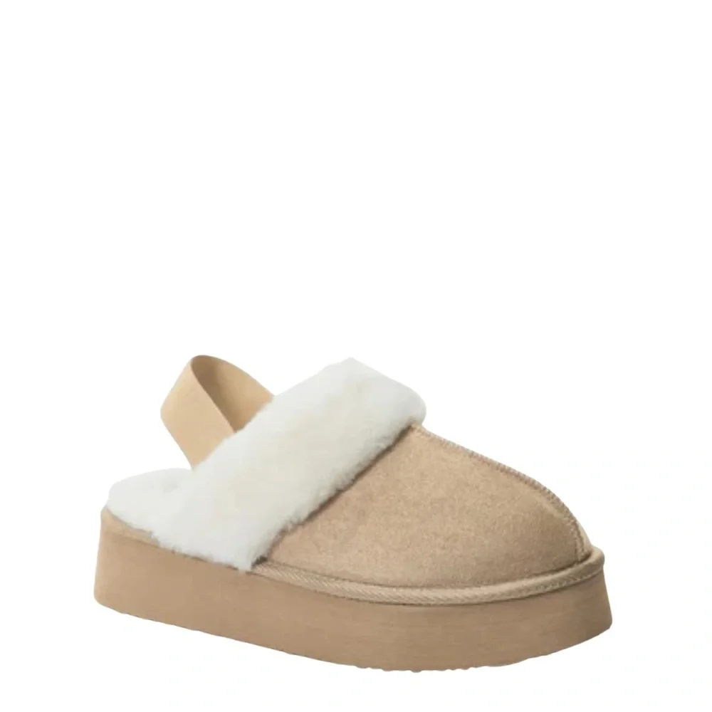 •Levaine• Platform Faux Suede Fur Lined Cozy Mule - Picture 4 of 4